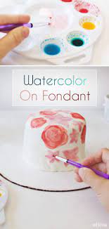 Use Beautiful Watercolors To Paint On Fondant Cake Ehow Fondant Cupcakes How To Use Fondant Painted Cakes