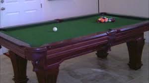 The olhausen 8′ blackhawk pool table has leather pockets that feature a diamond mesh design. New Used Pool Tables For Sale From Antique Brunswick And Olhausen Slate To Cheap Table Brands Youtube