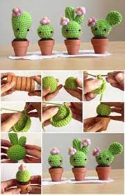 Amigurumi Orgu Kaktus Modelleri Sevimli Tig Isi Krose Amigurumi