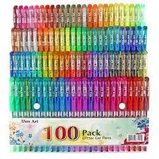 Using standard gel pens like their neon or pastel varieties will. Glitter Gel Pen 100 Neon Glitter Gel Pens Art Marker For Adult Coloring Books Bullet Journal Crafting Doodling Drawing Perfect Walmart Com Walmart Com