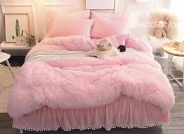 احدث مفارش سرير شتوية موضة شتاء 2018 Fluffy Bedding Bedding Sets Pink Bedroom For Girls