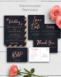 Rose Gold Wedding Invitation Suite With Modern And Elegant Rose Gold Calligraphy A Rose Gold Wedding Invitations Rose Gold Invitations Gold Wedding Invitations