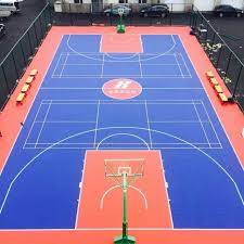 If you want to build an indoor or outdoor basketball court, the total expense ranges from $11,000 on the low end, $35,000 on average and $76,000 on the high end for a size measuring 94 by 50 feet. Indoor Soccer Field For Sale Skating Rink Floor Outdoor Basketball Court Cost To Build Futsal Court Court Buy Used Basketball Courts For Sale Plastic Floor Basketball Court Outdoor Rubber Basketball Court Product On