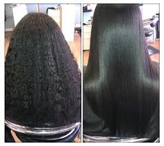 Relaxed hair is not synonymous with dry, damaged hair. Before And After Of A Silky Press Hair Styles Relaxed Hair Natural Hair Styles