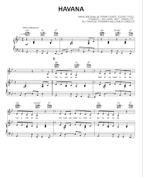 Chords indications, lyrics may be included. Havana Sheet Music Camila Cabello Learnpiano Saxophone Sheet Music Sheet Music Piano Sheet Music