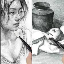 Drawing Supplies AGPTEK 22 PCS Sketch Tools: Blending Stumps, Erasers &  More Colored Pencil Sharpener