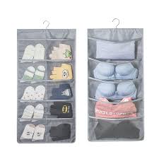 Sugar and cloth sure have a way of turning simple things to something fancy. Hanging Bra Organizer With Pockets Double Sided Closet Hanging Storage Bag For Underwear Tshirts Socks Accessories Grey 15 Walmart Com Walmart Com