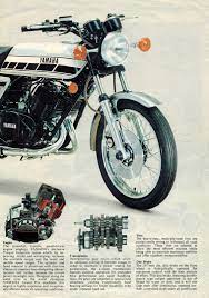 1976 Yamaha Rd250 Motorcycle Sales Brochure 2 Cyl 2 Stroke 76 Rd 250 Retro Bike Bike Poster Classic Motorcycles