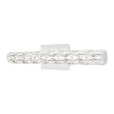 The four crystal sconces shine like diamonds off the polished chrome. Home Decorators Collection Keighley 24 In Chrome Led Crystal Vanity Light Bar