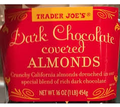 dark chocolate covered almonds