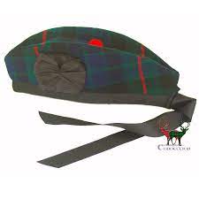 Gunn Tartan Glengarry Cap Scottish Hat Tartan Hat Tartan