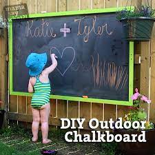 Diy Outdoor Chalkboard Mama Say What Outdoor Chalkboard Gardening Diy Kids Diy Outdoor