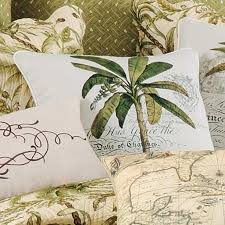 Coastal Decorative Pillows Barbados Sand Duke Palm Pillow Coastal Decorative Pillows Pillows Palm Pillow