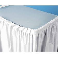 White 14 X 29 Plastic Tableskirt Walmart Com In 2020 White Plastic Table Table Skirt Plastic Tables