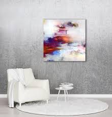 Grosse Abstrakte Acrylbild Original Platz Abstrakte Kunst Auf Leinwand 39 X 39 Moderne Kunst Lila O Abstract Painting Acrylic Square Wall Art Modern Wall Art