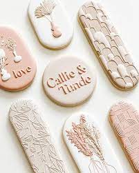 The Cutest Pre Wedding Gift Ideas For Brides And Bridesmaids Ruffled In 2020 Sugar Cookies Decorated Wedding Cookies Cookie Decorating