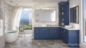 Showing off these modern rta cabinets to the guests and making the kitchen look extremely appealing is yet another advantage. Madison Blue Shaker Ready To Assemble Kitchen Cabinets