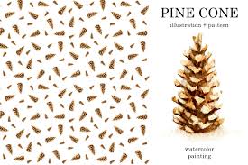 I use my blog for regular updates about my art process and news, and my. Pine Cone Watercolor Illustration Seamless Pattern By Janefoxikart Thehungryjpeg Com