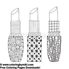 Makeup Zentangle Style Lipsticks Coloring Page 866 Coloring By Miki Freeprintable Coloring Adultcoloring Coloringfora Coloring Pages Zentangle Lipstick