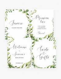 Baby shower is unique celebration for coming birth of a new baby and to celebrate the transformation of a woman into a mother. Watercolor Green Leaves Baby Shower Decorations Printable Free Printable Welcome To Baby Shower Sign Hd Png Download Kindpng