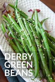 Fancy toothpicks drain green beans and separate into groups of about 7 beans. Derby Green Beans Green Beans Easy Holiday Side Dishes Green Bean Recipes