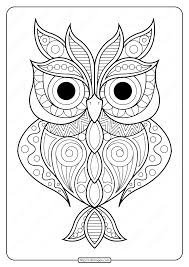 Free Printable Owl Animal Pdf Coloring Page Owl Coloring Pages Animal Coloring Pages Mandala Coloring Pages