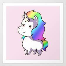 Maybe you would like to learn more about one of these? Super Cute Rainbow Unicorn Kawaii Kunstdrucke Von Jesse Steel Society6