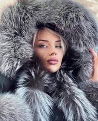Silver fox fur collar online