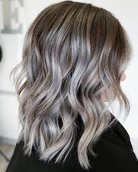 Loving This Silver Balayage With A Brown Base Hair By Brittanyscissorhandsharris F Ash Brown Hair With Highlights Brown And Silver Hair Balayage Hair Dark