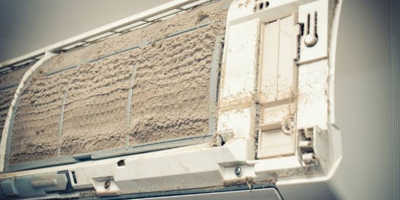 Desert sand mixed with humidity creates 'mud' in your AC., AI generated