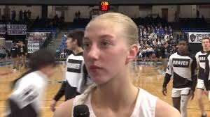 Legacy's Alyssa Eckroth reacts to the Sabers win over Mandan in the WDA  State Qualifier