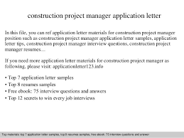 We did not find results for: Construction Project Manager Application Letter