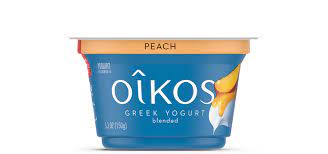 Peach Oikos Traditional Greek Whole Milk Yogurt