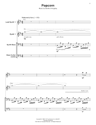 Sie müssen nicht einmal viel von musiktheorie verstehen, um sie spielen zu. Popcorn Gershon Kingsley Noten Cascha Com