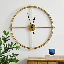 Slim Frame 60cm Wall Clock Gold Gold Wall Clock Clock Wall Decor Kitchen Wall Clocks