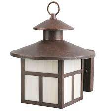 Portfolio 9 7 8 In Rustic Brown Outdoor Wall Light Lowes Com Outdoor Wall Lighting Wall Lights Lowes Home Improvements