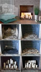 Birch Logs For Fireplace Decoration Fireplace Styling Ideas For The Summer Lia Griffith Candles In Fireplace Home Fireplace Fireplace Decor