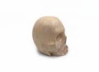 Resin Peach Wood Carving Sea Wave Shape Skull Head Sculpture ...