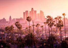 La Sunset Horizon Poster Los Angeles Skyline Skyline Beautiful Sunset