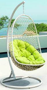Kbhome Outdoor Wicker Patio Swing Chair Home Decor Swinging Chair Unique Modern Furniture