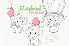 There has been a large increase in coloring books specifically for adults in the last 6 or 7 years. Baby Elephant Colorings Elephant Line Grafico Por Cosyartstore By Rivusdea Creative Fabrica