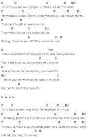 Stay Beautiful Chords Capo 1 Taylor Swift Guitar Chords And Lyrics Ukulele Music Ukulele Songs