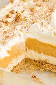 Instead Of Pumpkin Pie This Fall Or Thanksgiving Try This Easy Pumpkin Delight Dessert Recip In 2020 Pumpkin Delight Pumpkin Delight Dessert Recipe Pumpkin Dessert