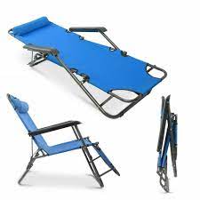 Two shoulder straps and a handle make it easy to carry where you need it. Folding Chaise Lounge Beach Chair Cot Recliner Camping Bed Pool For Sale Online Ebay