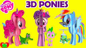 My Little Pony 3D Pony Pinkie Pie, Twilight Sparkle, and Rainbow Dash -  YouTube