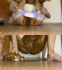 diaper smearing with diarrhea starring in video p00girl | April 02, 2022  ($11.99 ScatShop) - Extreme Scat Porn Site 1