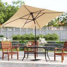 Best patio furniture with umbrella. Arlmont Co Serena 10 X 6 5 Rectangular Market Umbrella Reviews Wayfair In 2021 Best Patio Umbrella Large Patio Umbrellas Patio Umbrellas