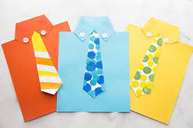 Fold the top edge of the card over on the diagonal, from the centre cut to the top corners, to make the collar. Tie Template The Best Ideas For Kids