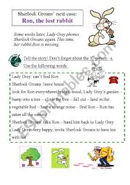 Wie ihr kind bildergeschichten effektiv üben kann. Detective Story Writing Sherlock Groans Esl Worksheet By Marion1605