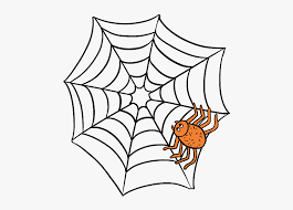 To tackle a spider web drawing, i found out that you need to be fairly confident about managing straight lines freehand. Drawing Halloween Spider Web Easy Spider Web Drawing Hd Png Download Kindpng